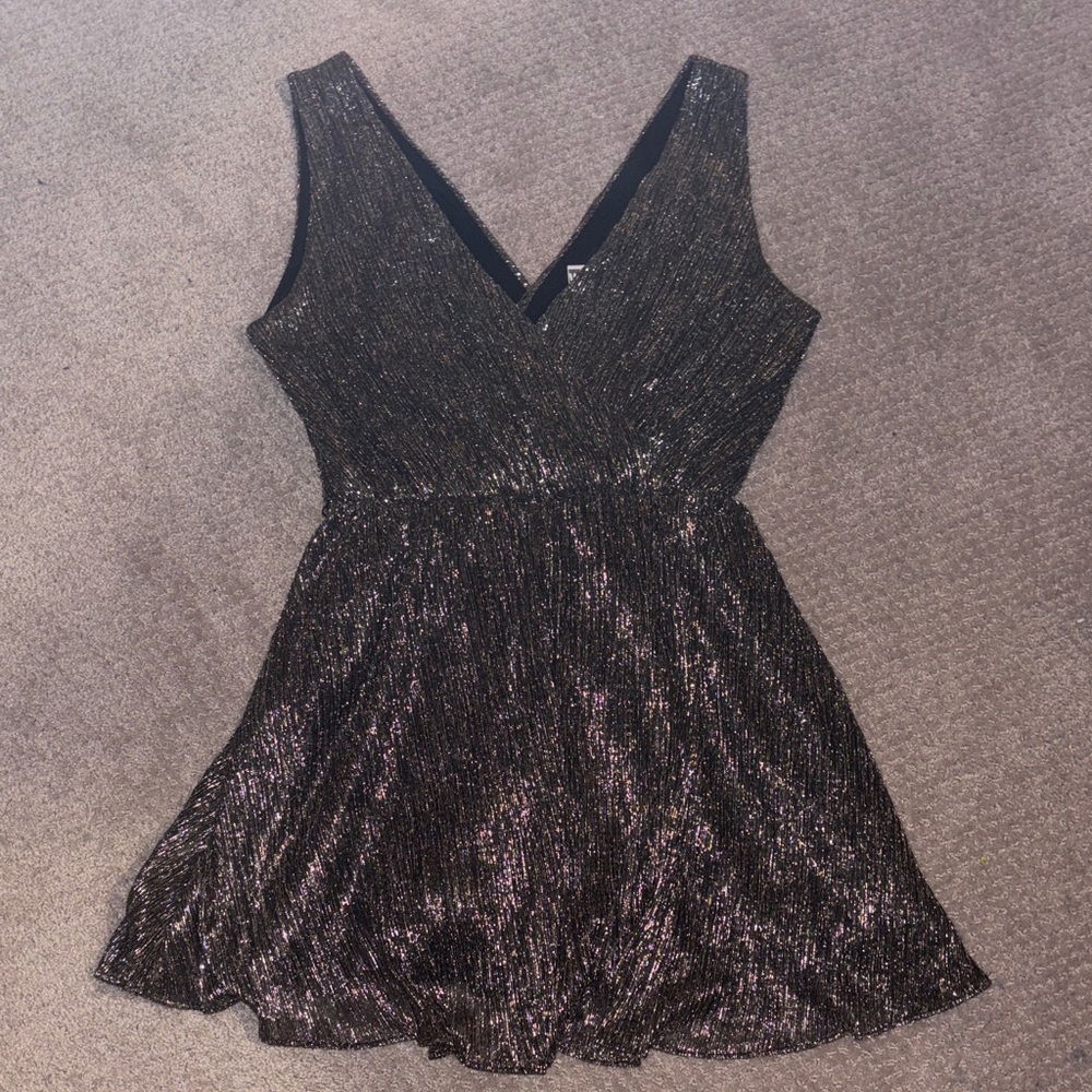 Banana Republic Elegant Black and Gold Dress SZ 10P